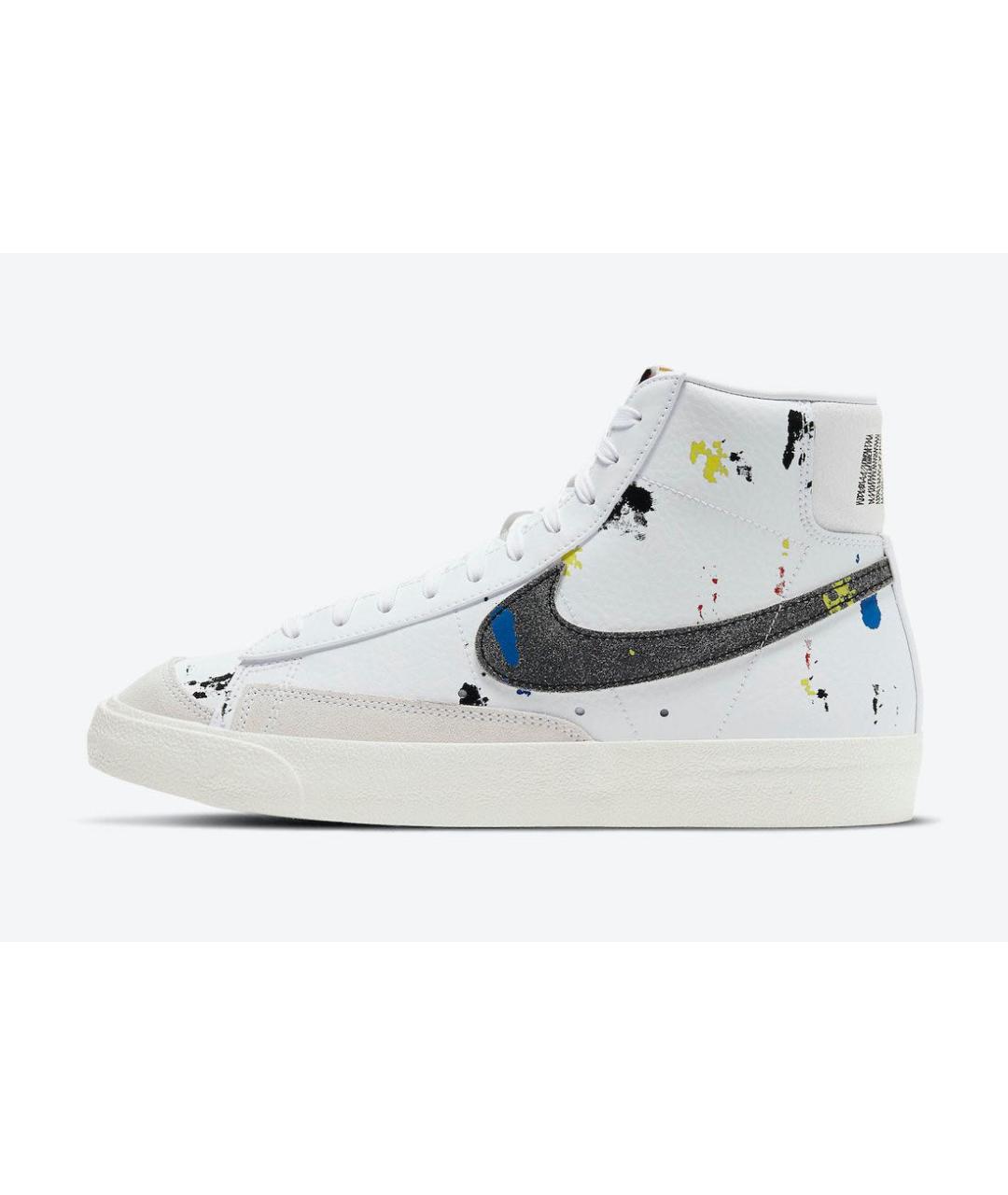 NIKE Белые кожаные высокие кроссовки / кеды, фото 6