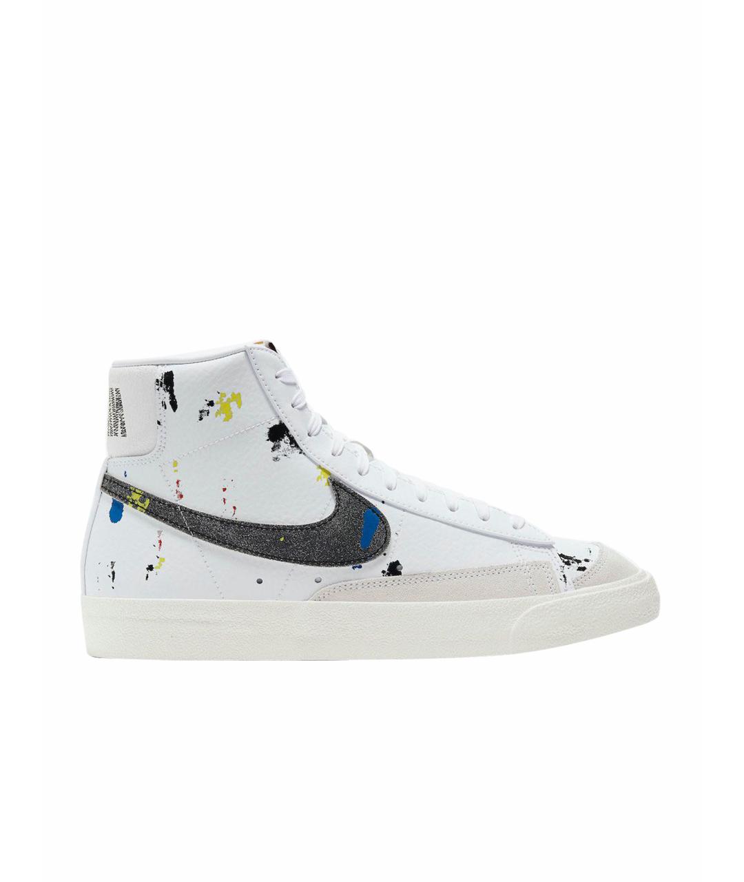 NIKE Белые кожаные высокие кроссовки / кеды, фото 1