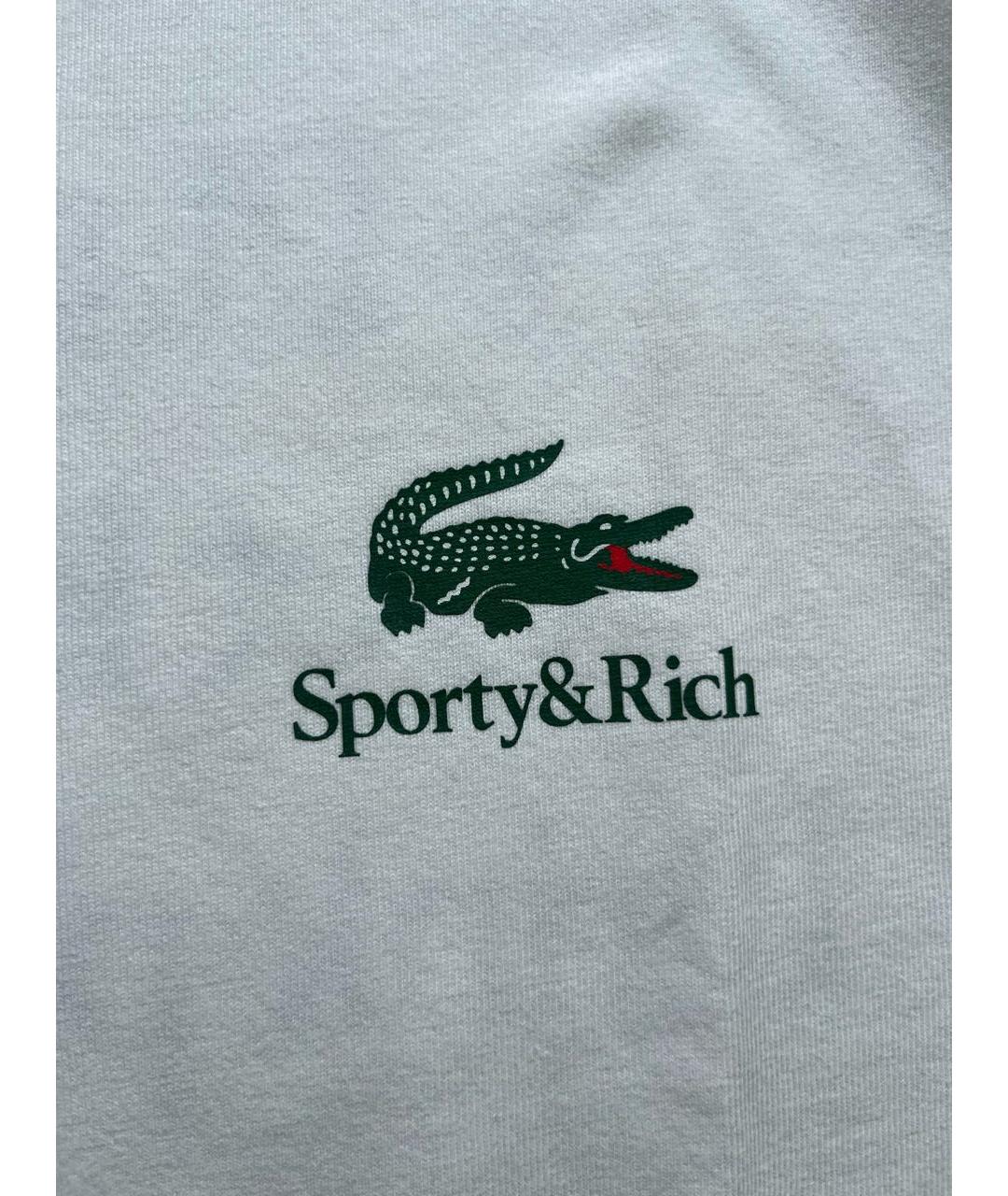 SPORTY AND RICH Белая хлопковая футболка, фото 4