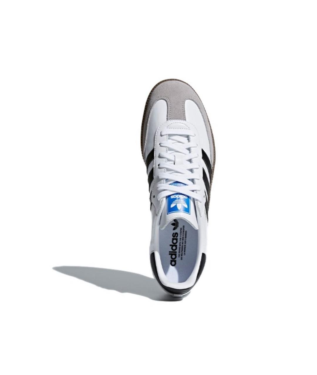 ADIDAS Белые кожаные кроссовки, фото 4