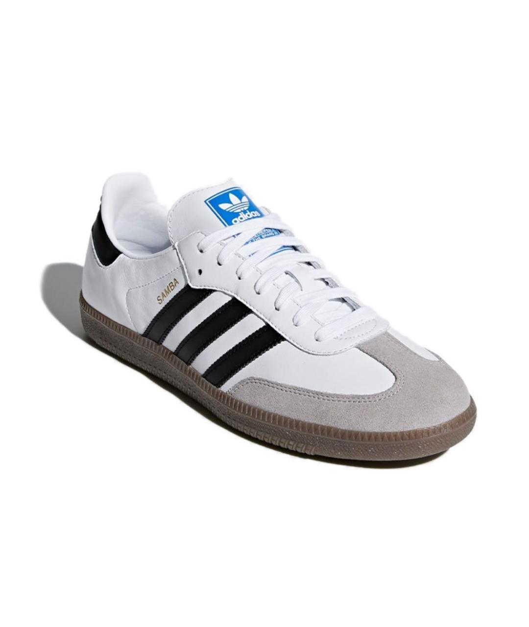 ADIDAS Белые кожаные кроссовки, фото 2