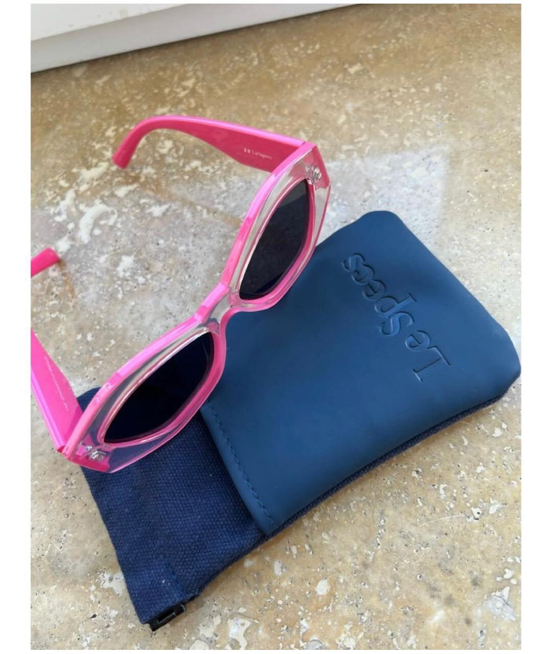 LE SPECS Розовые пластиковые солнцезащитные очки, фото 3