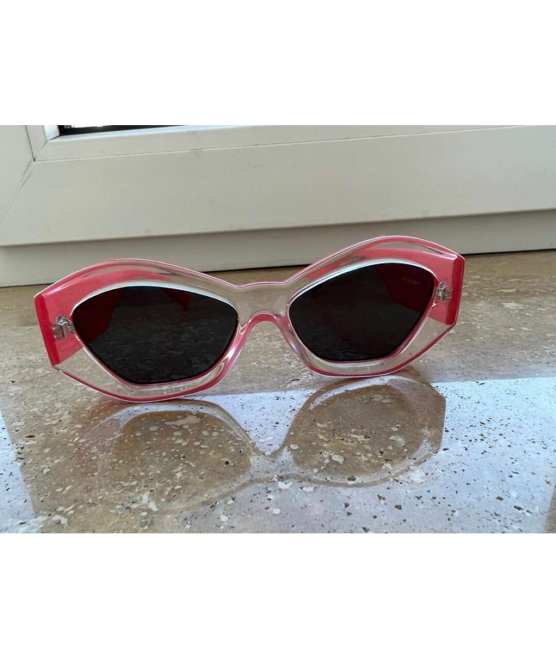 LE SPECS Розовые пластиковые солнцезащитные очки, фото 4