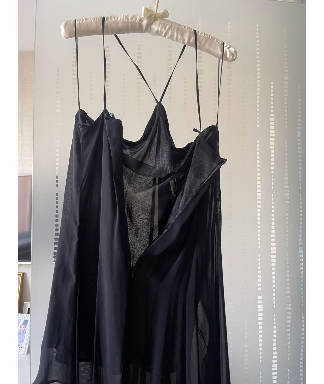 JACQUEMUS Черное шелковое коктейльное платье, фото 2