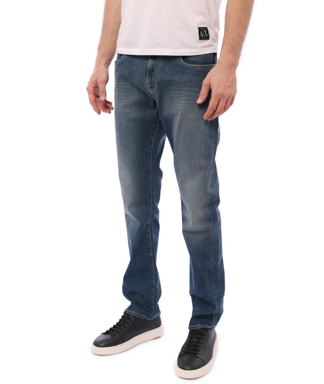 ARMANI EXCHANGE Синие прямые джинсы, фото 3