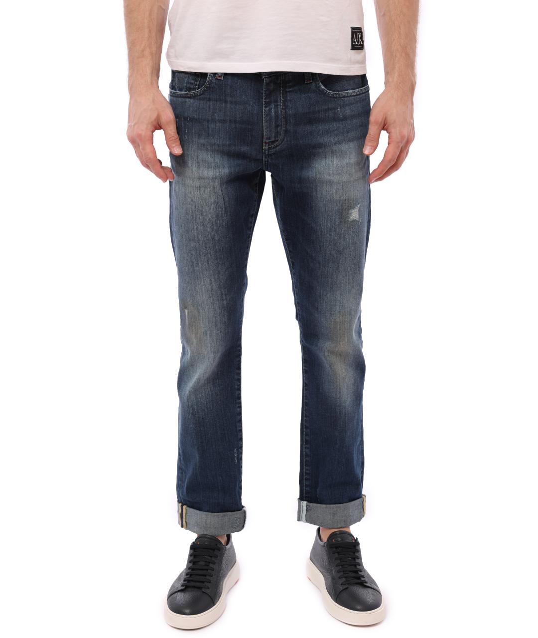 ARMANI EXCHANGE Синие прямые джинсы, фото 6