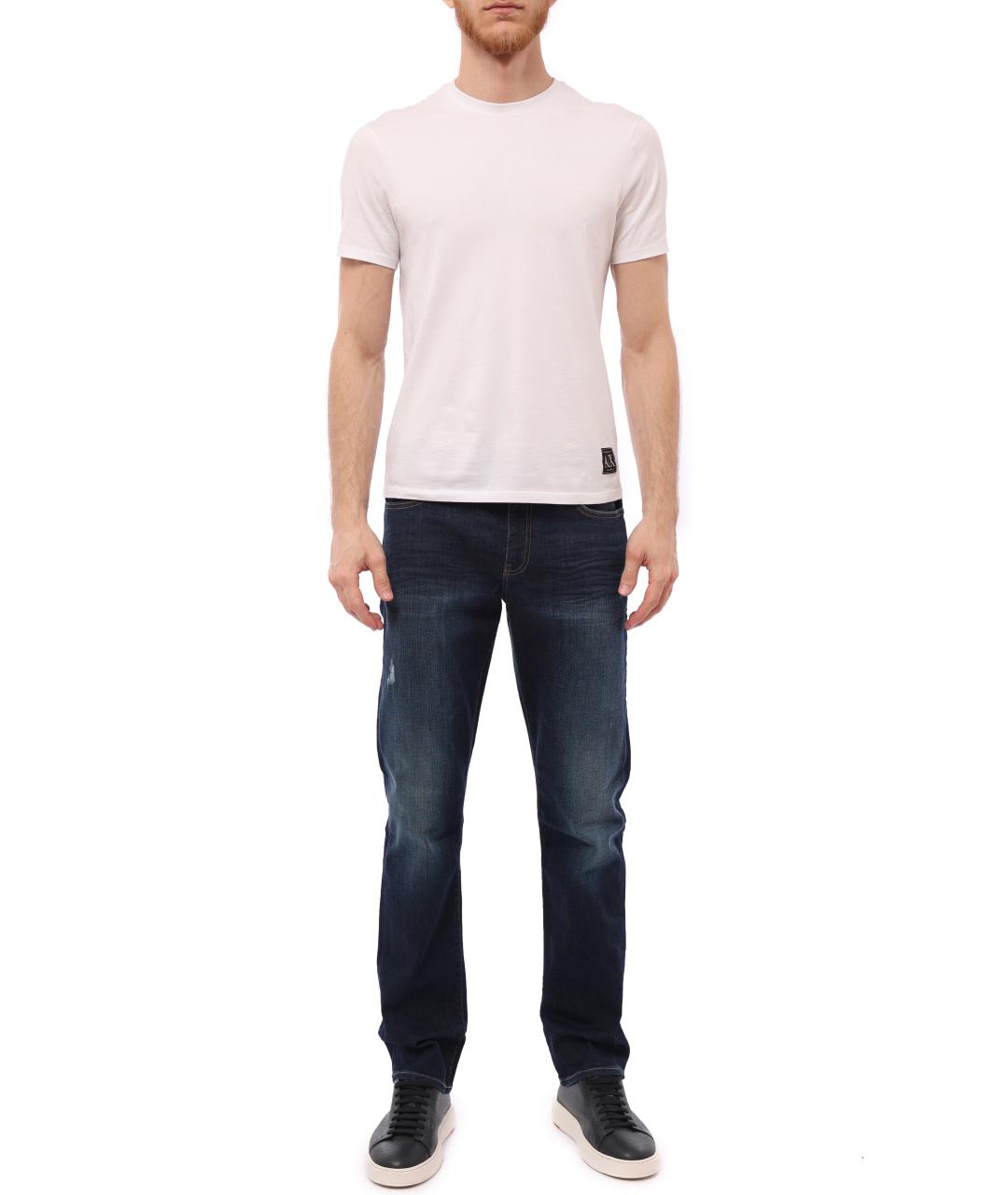 ARMANI EXCHANGE Синие прямые джинсы, фото 4