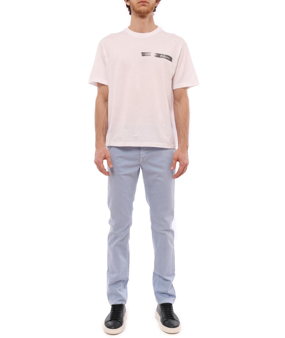 ZZEGNA Голубые прямые джинсы, фото 4