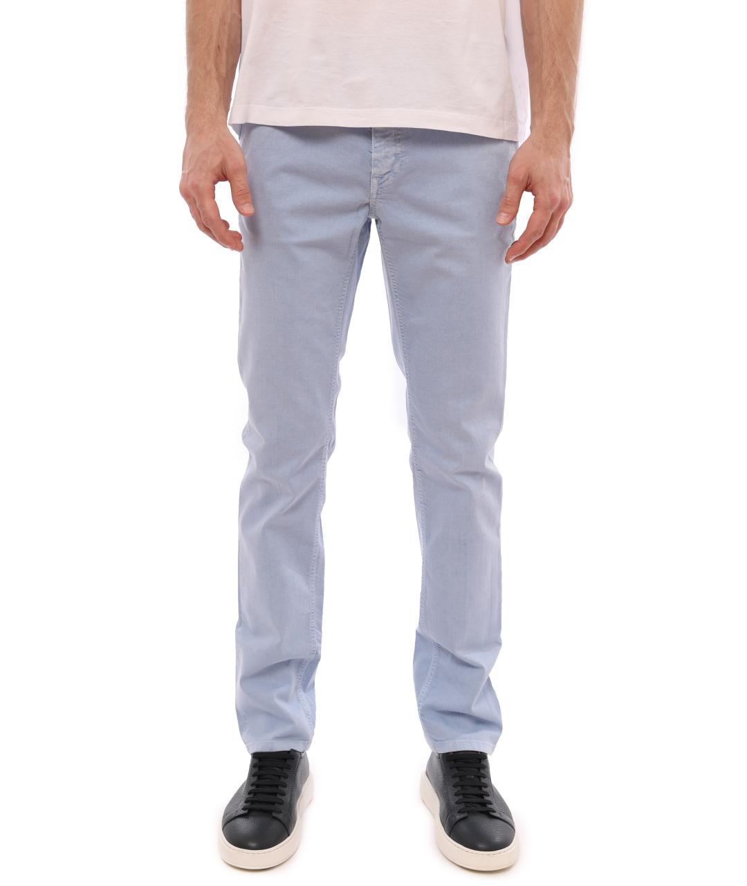 ZZEGNA Голубые прямые джинсы, фото 6