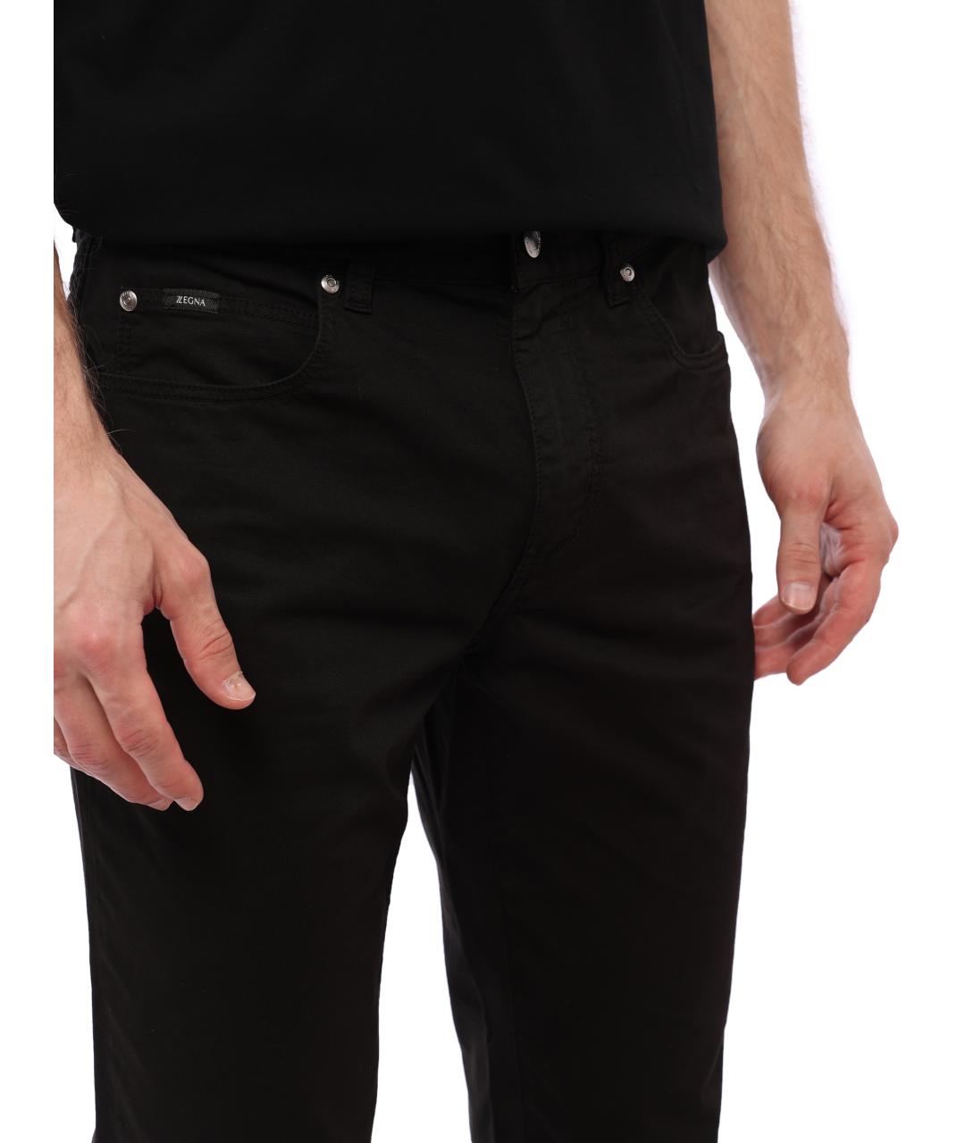 ZZEGNA Черные прямые джинсы, фото 4