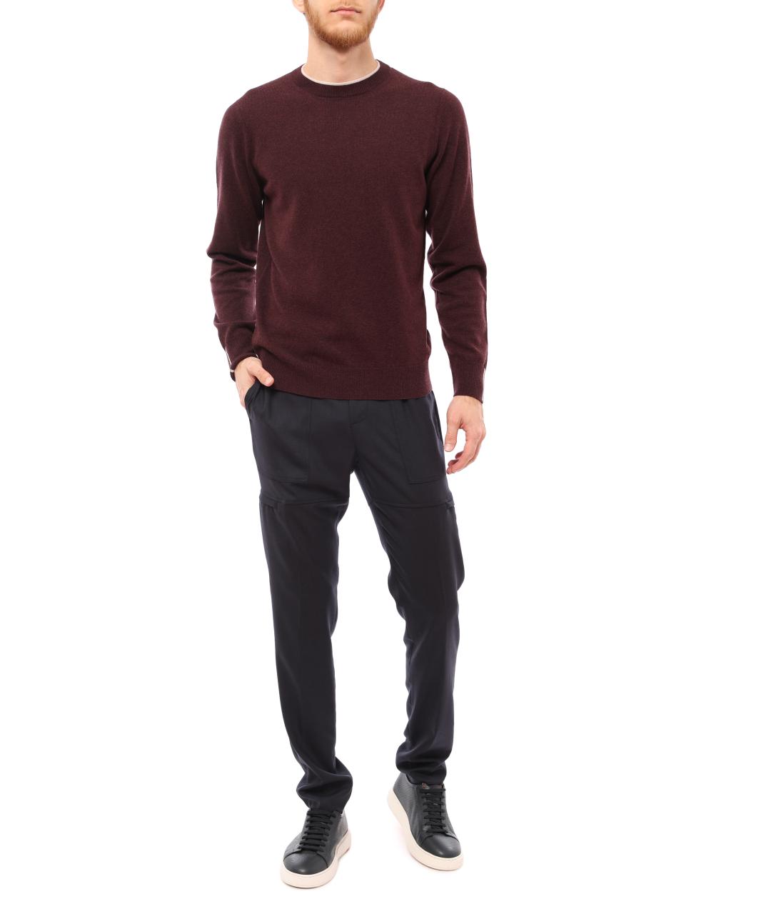 PESERICO Бордовый джемпер / свитер, фото 3