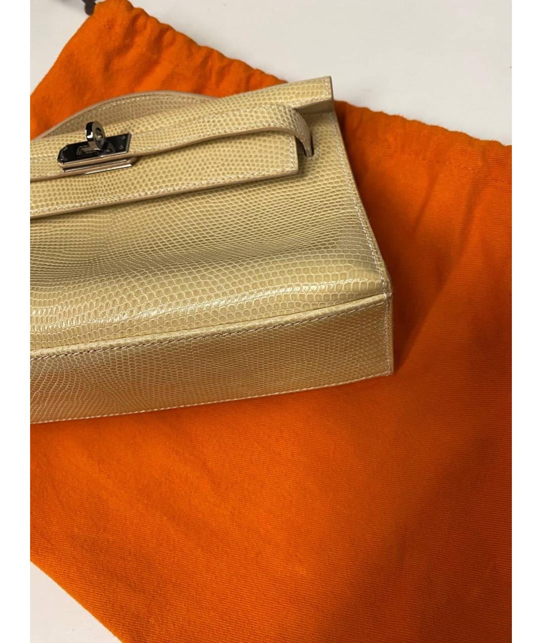 HERMES Сумка с короткими ручками из экзотической кожи, фото 4