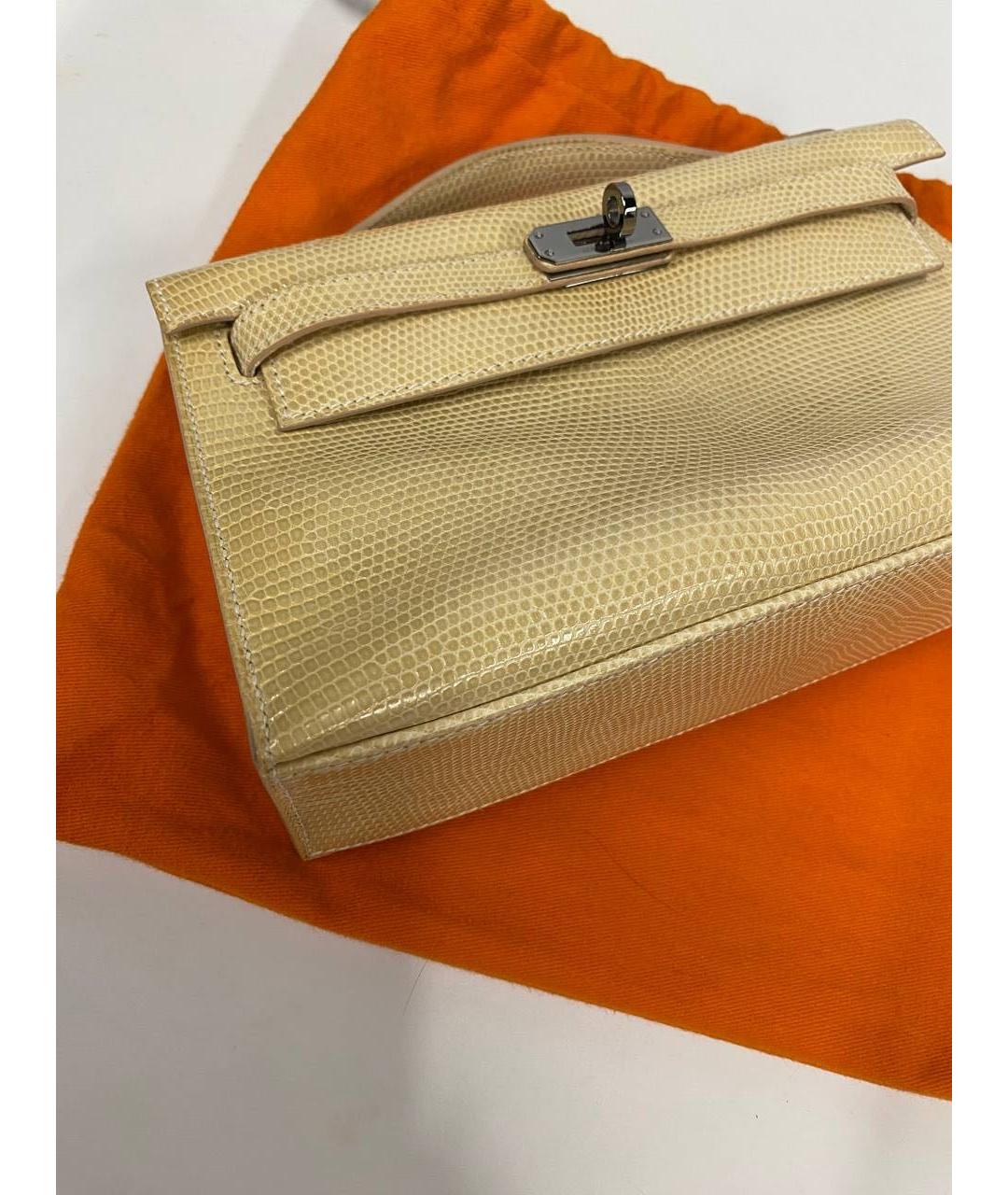 HERMES Сумка с короткими ручками из экзотической кожи, фото 5