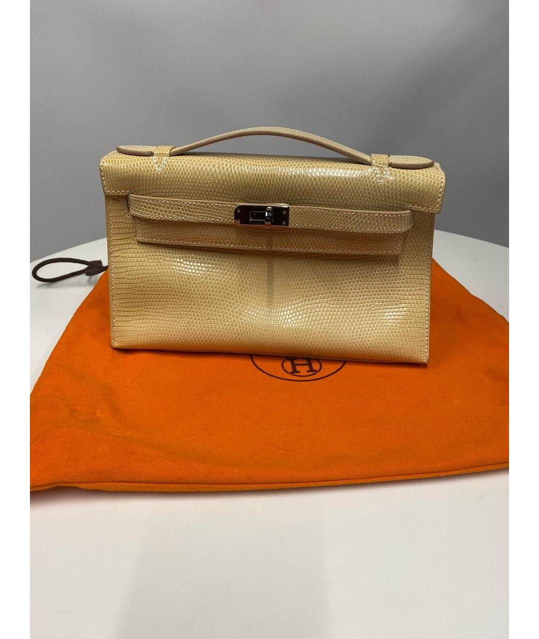 HERMES Сумка с короткими ручками из экзотической кожи, фото 2