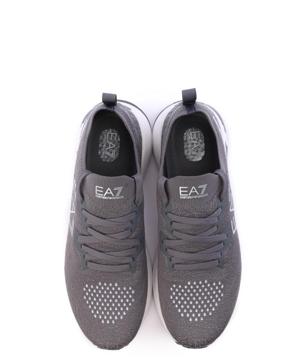 EA7 Серые низкие кроссовки / кеды, фото 4