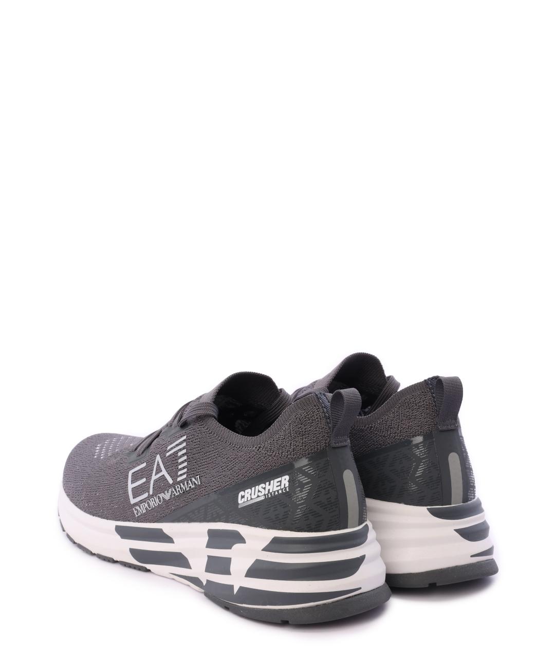 EA7 Серые низкие кроссовки / кеды, фото 6