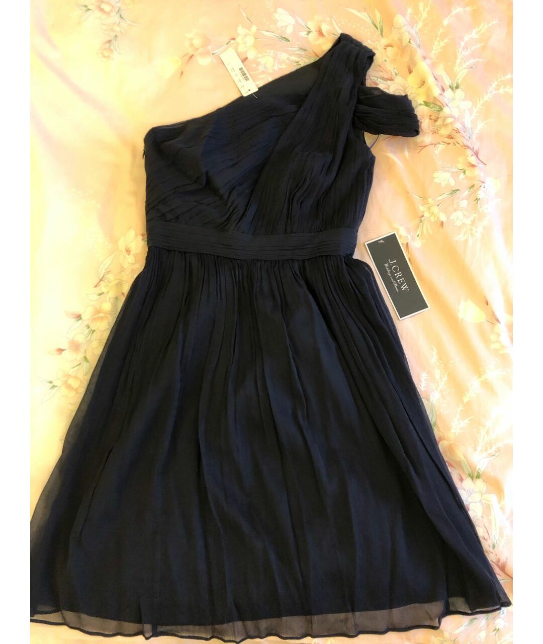 J.CREW Темно-синее шелковое коктейльное платье, фото 5
