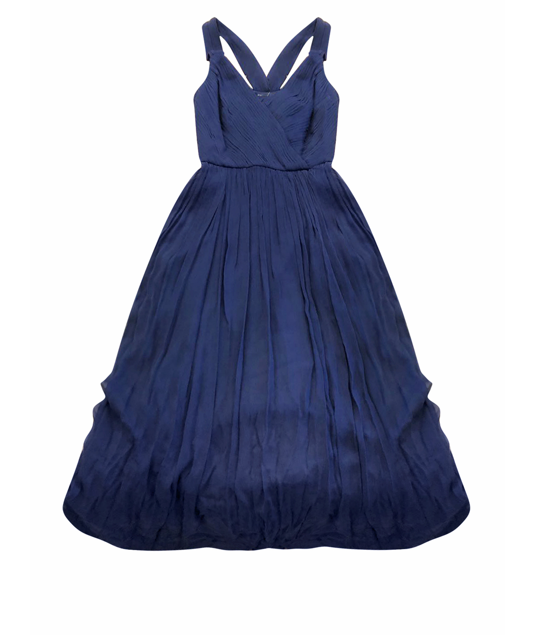 J.CREW Синее шелковое вечернее платье, фото 1