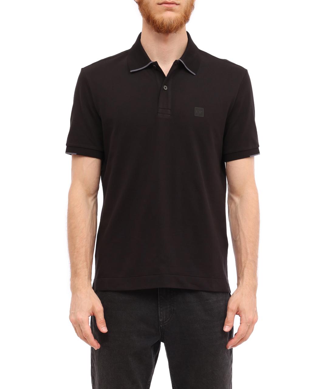 CP COMPANY Черное поло с коротким рукавом, фото 6