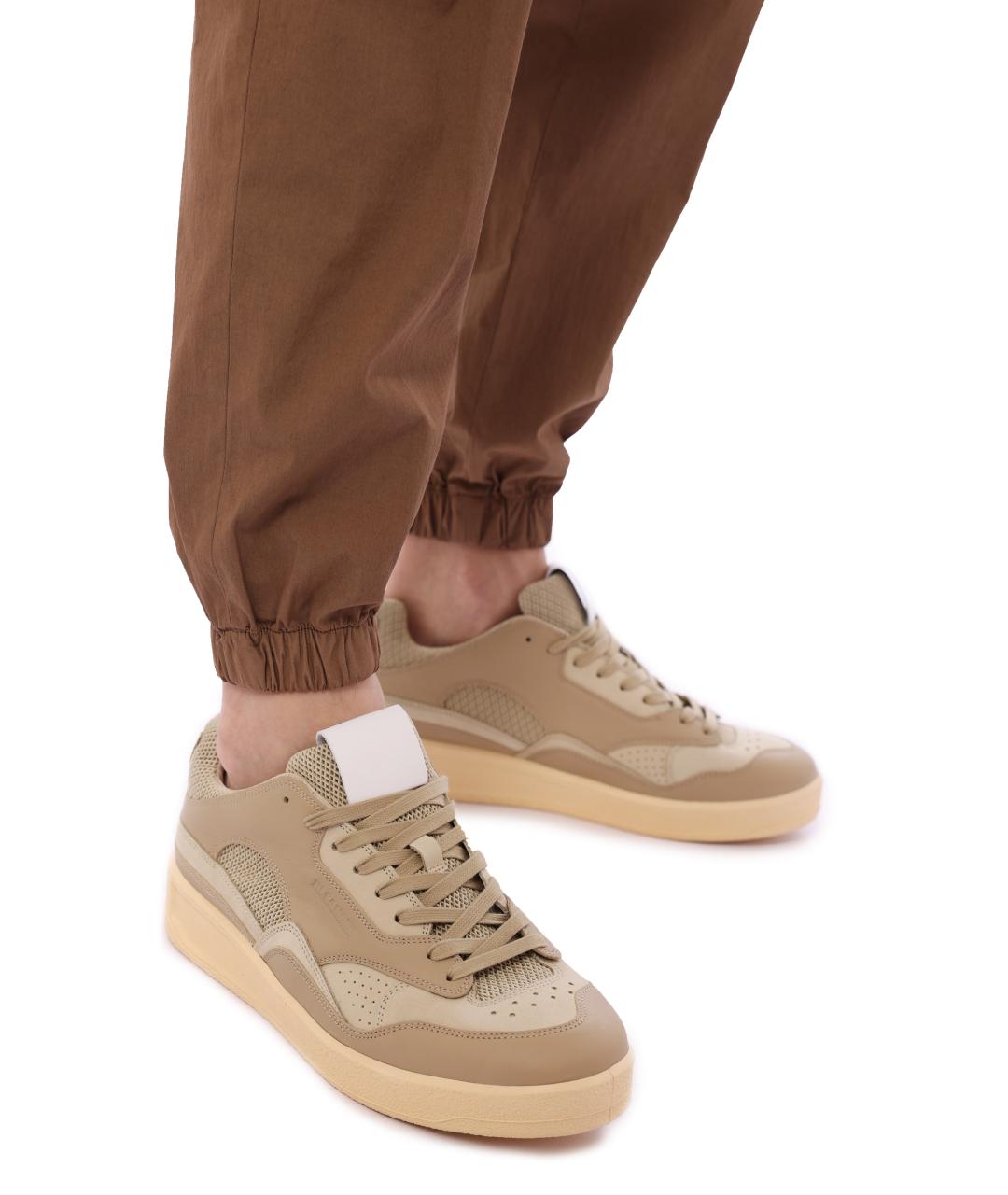 JIL SANDER Бежевые низкие кроссовки / кеды, фото 2
