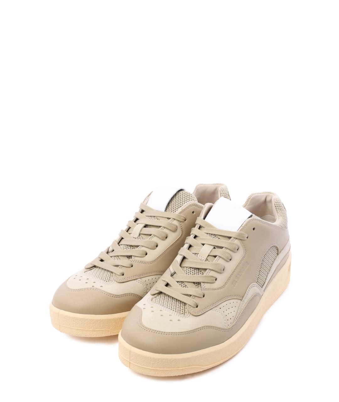 JIL SANDER Бежевые низкие кроссовки / кеды, фото 3