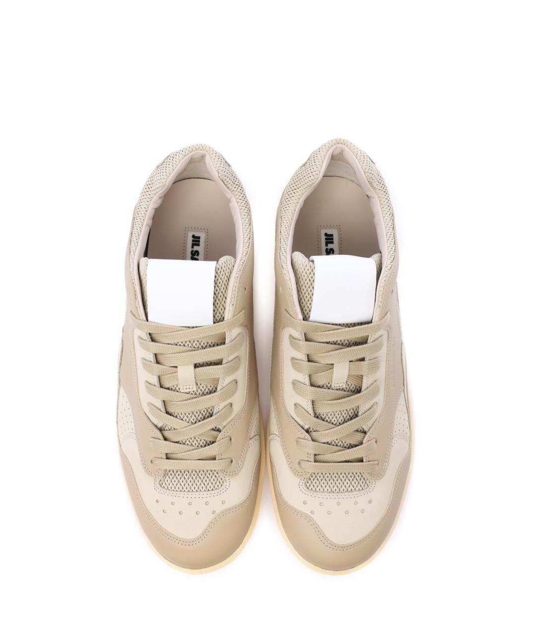 JIL SANDER Бежевые низкие кроссовки / кеды, фото 6
