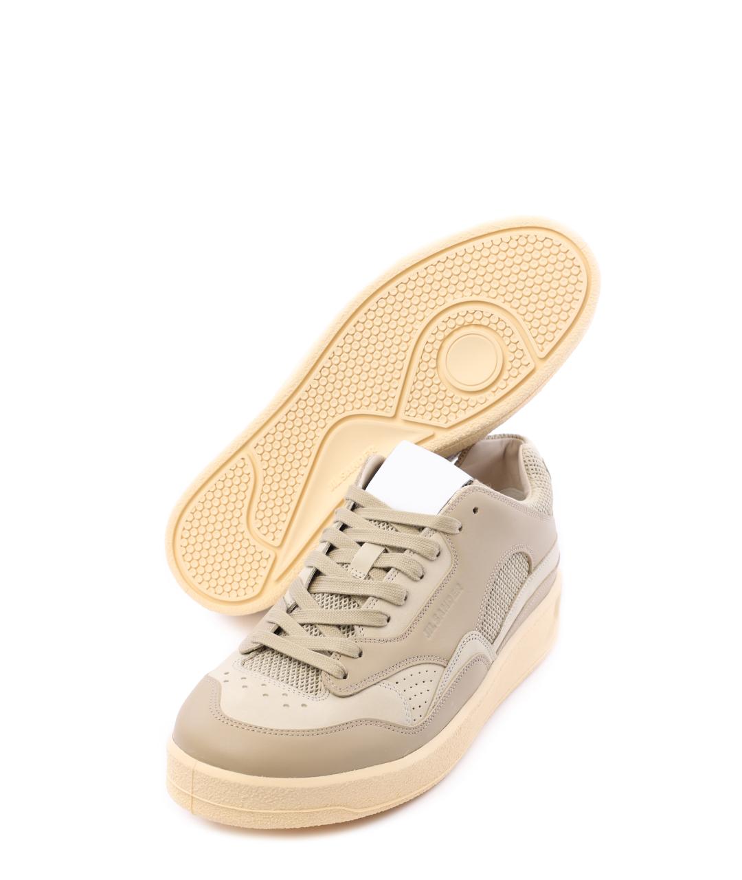 JIL SANDER Бежевые низкие кроссовки / кеды, фото 4