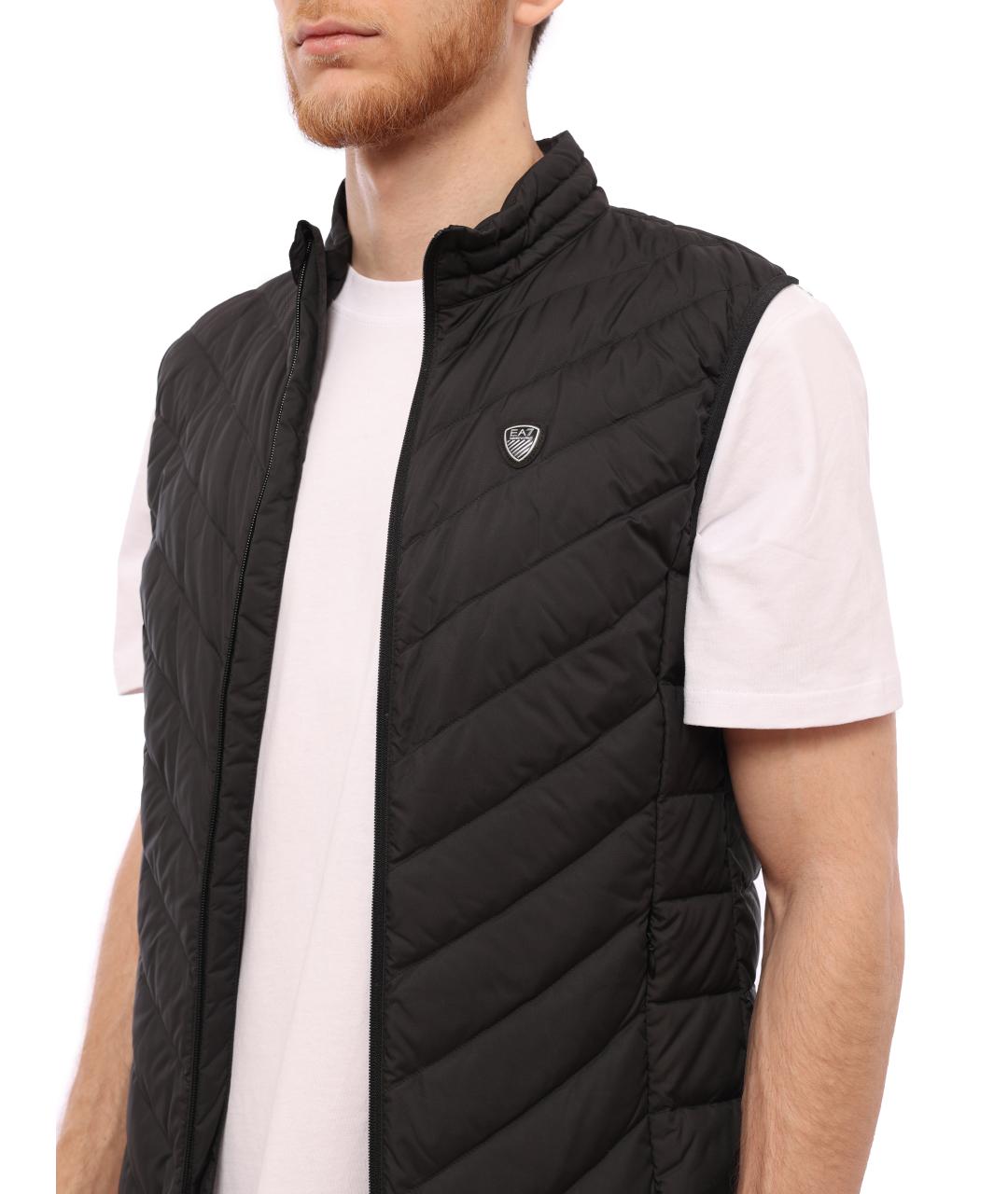 EA7 Черный жилет, фото 4