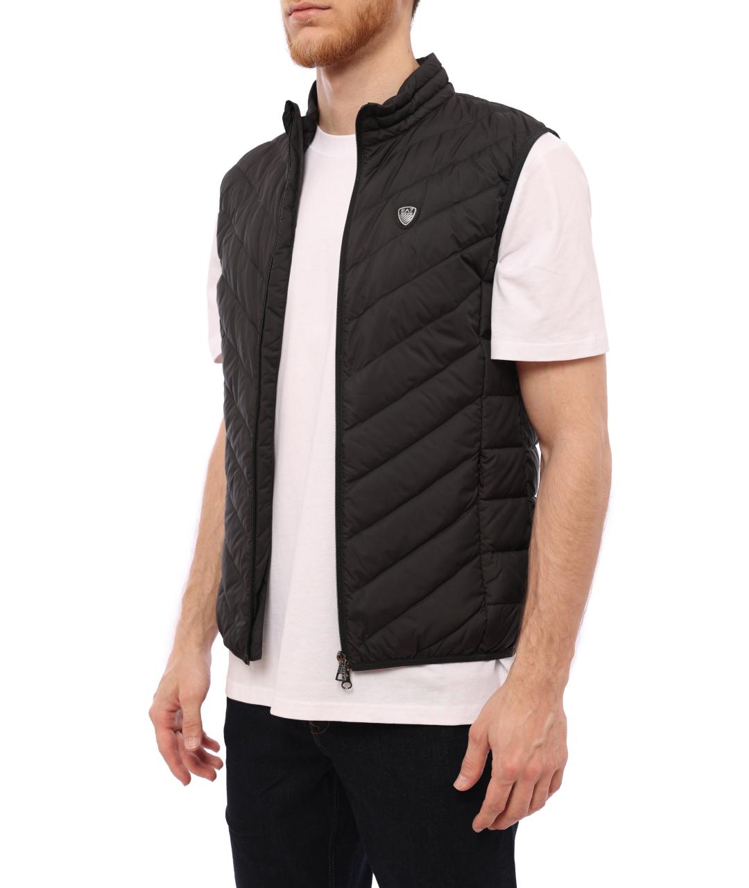 EA7 Черный жилет, фото 3