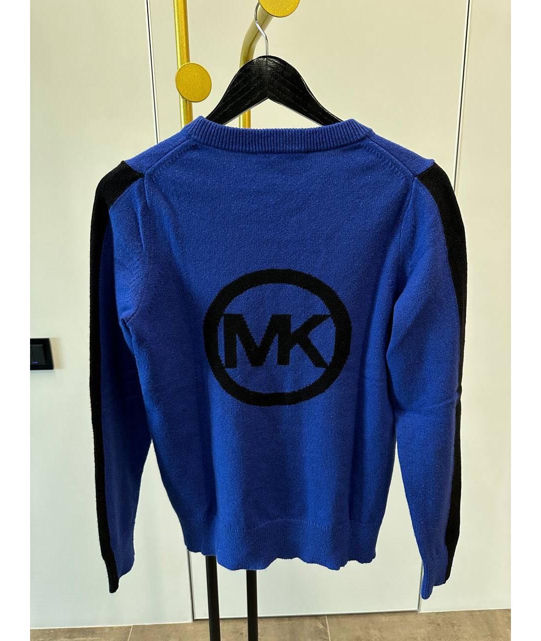 MICHAEL KORS Темно-синий шерстяной джемпер / свитер, фото 2