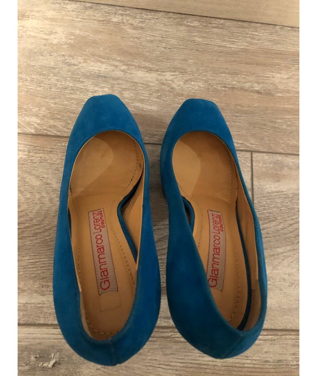GIAN MARCO LORENZI Голубые замшевые туфли, фото 3