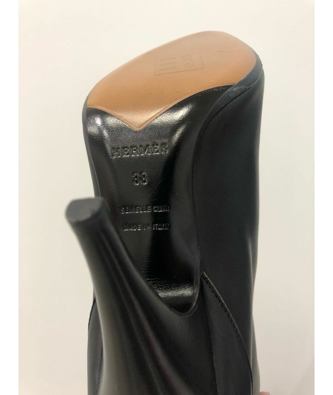 HERMES PRE-OWNED Черные кожаные сапоги, фото 7