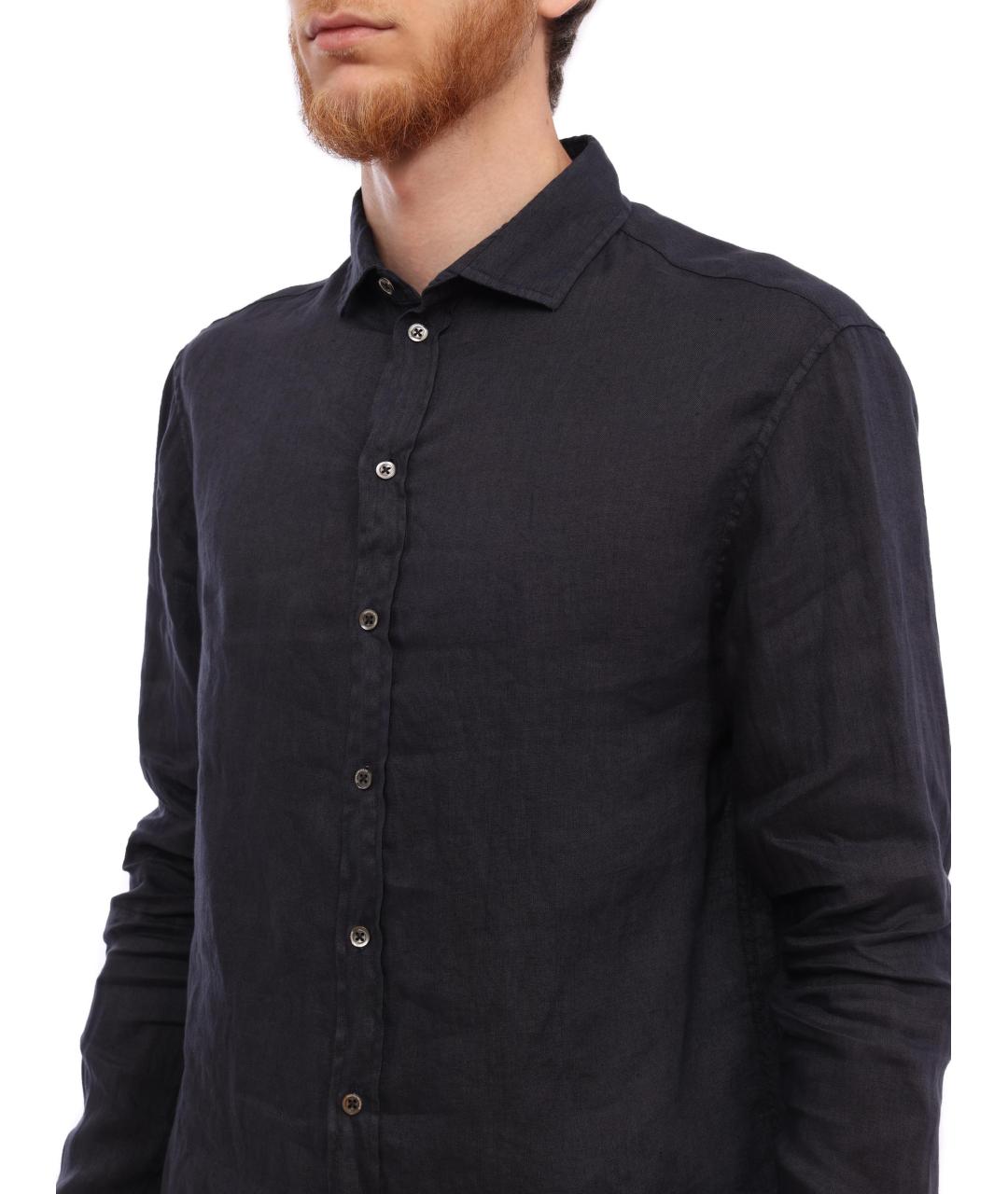 EMPORIO ARMANI Темно-синяя кэжуал рубашка, фото 2