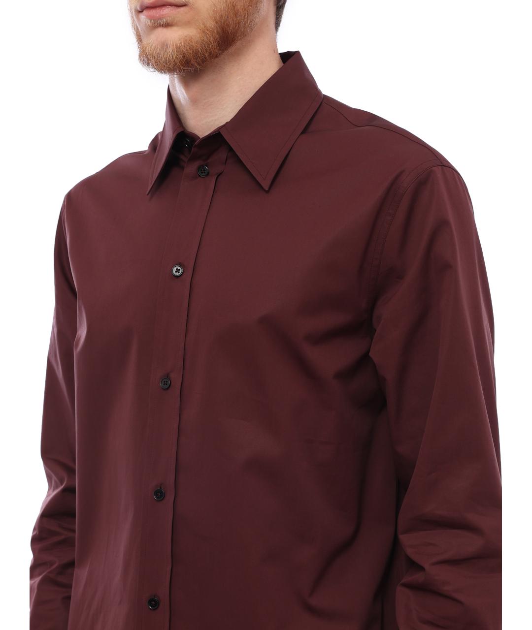 JIL SANDER Бордовая кэжуал рубашка, фото 2