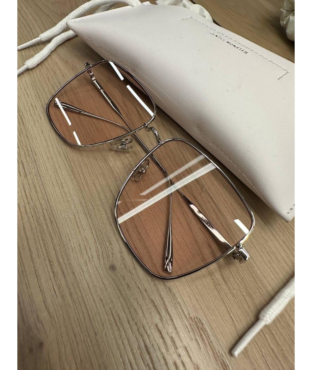 GENTLE MONSTER Серебряные металлические солнцезащитные очки, фото 4