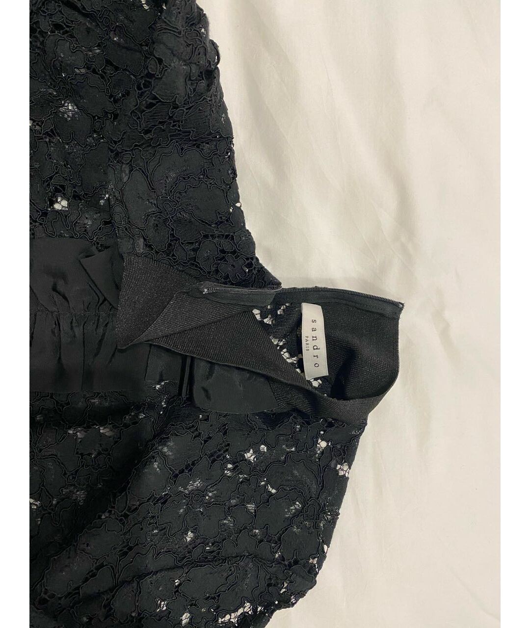 SANDRO Черная кружевная рубашка, фото 3