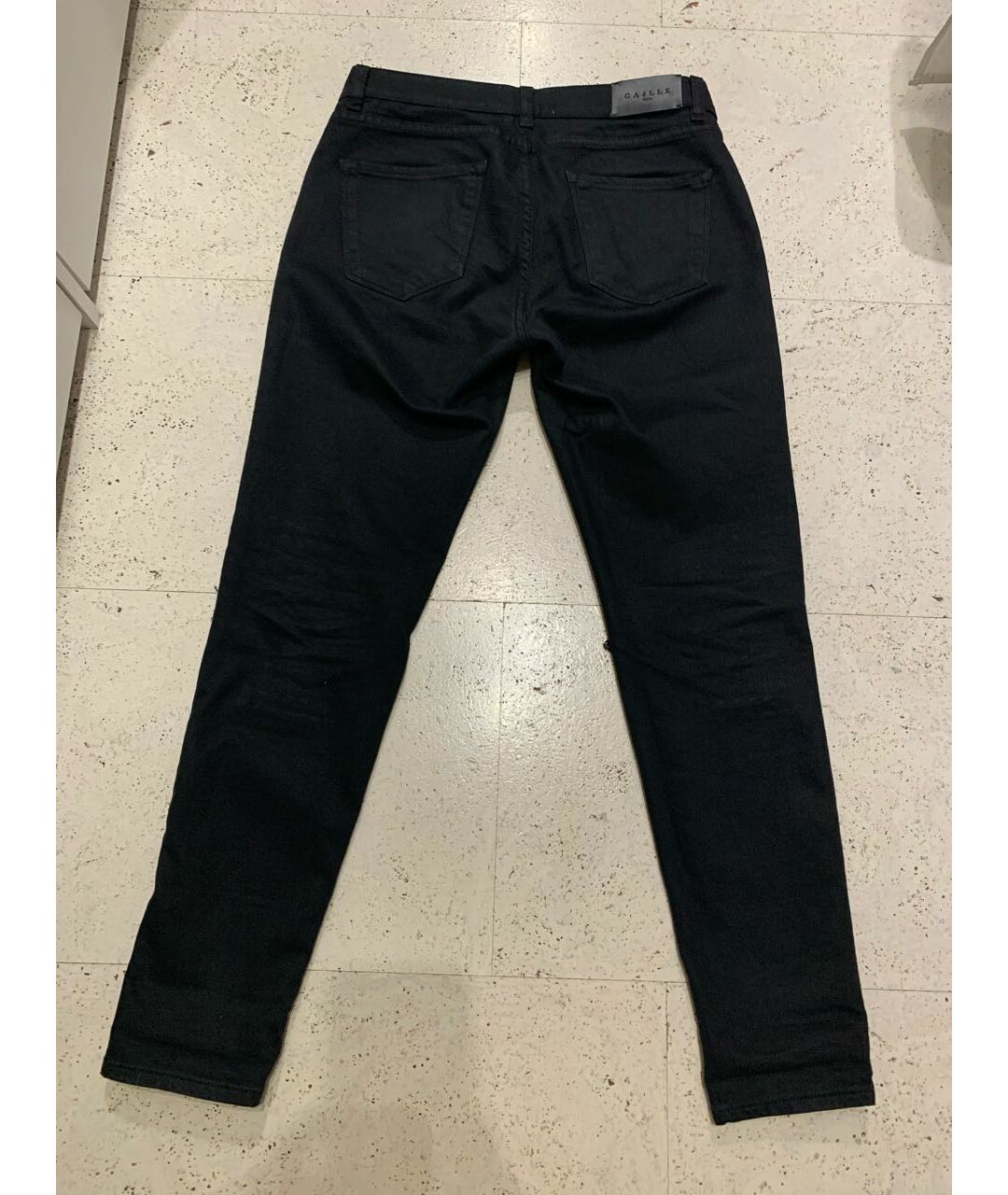 GAELLE BONHEUR Черные хлопковые прямые джинсы, фото 2