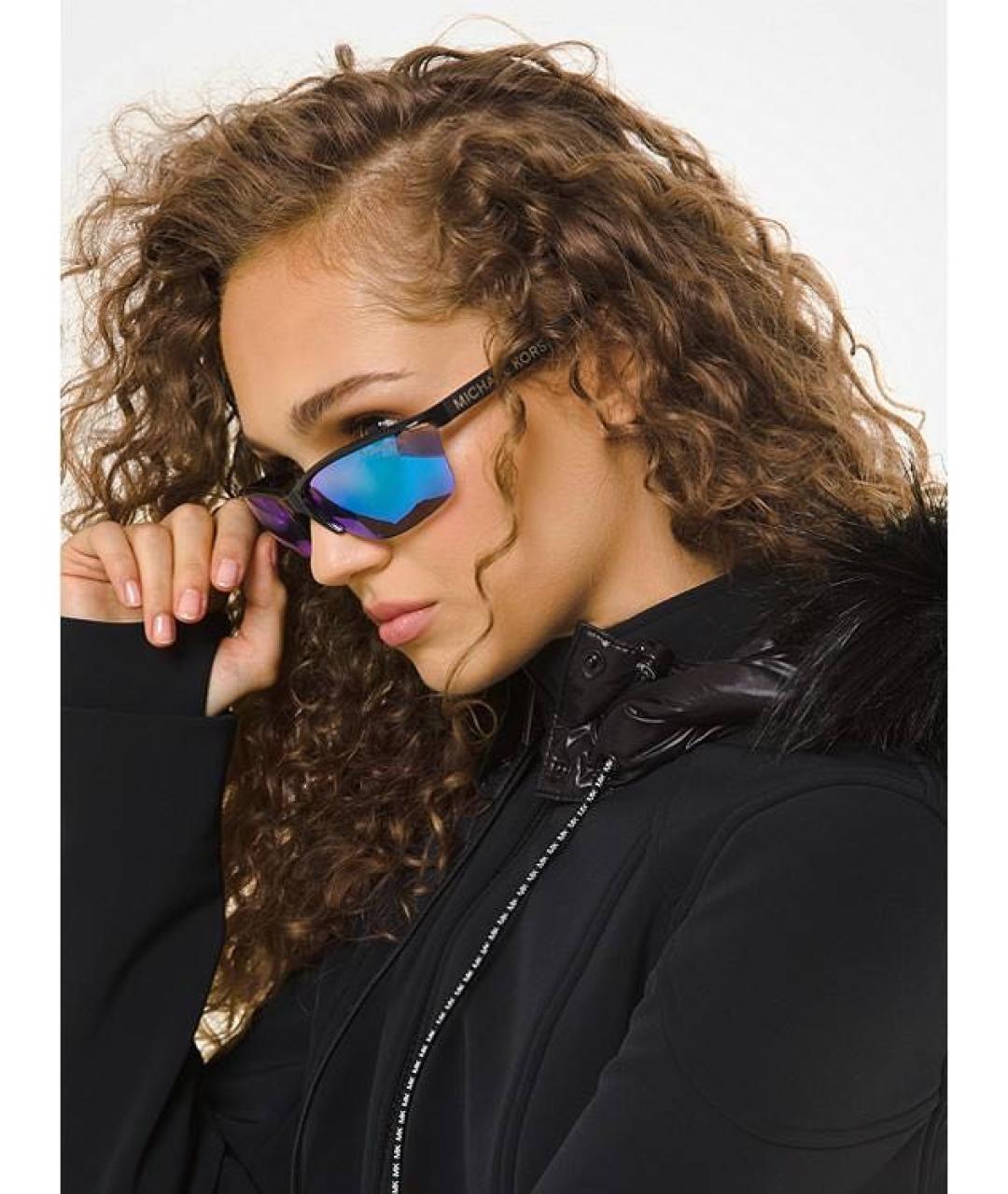 MICHAEL MICHAEL KORS Черные пластиковые солнцезащитные очки, фото 8