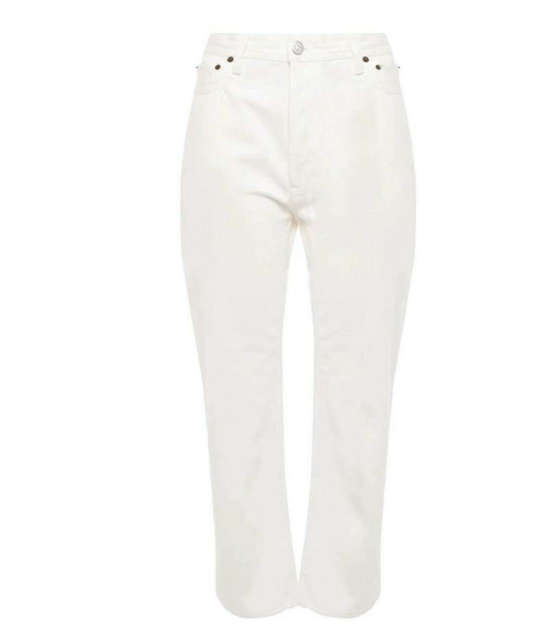 ACNE STUDIOS Белые хлопковые прямые джинсы, фото 1