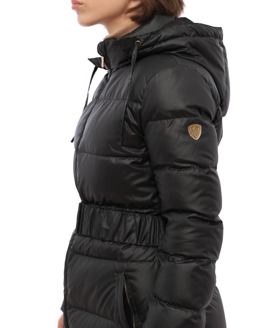 EA7 Черный пуховик, фото 5