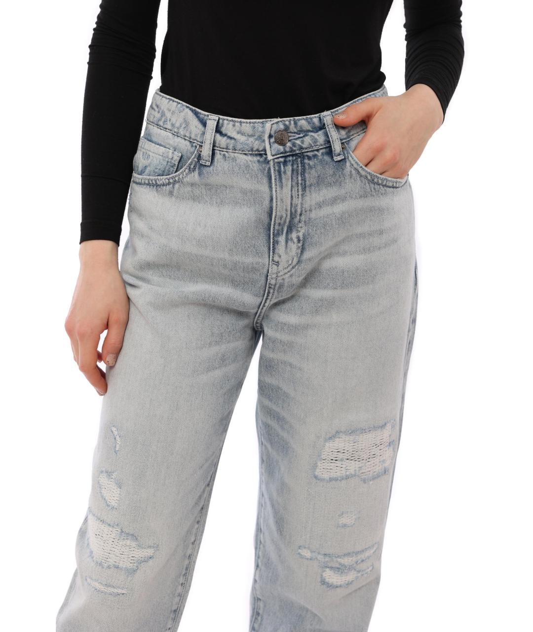 ARMANI EXCHANGE Голубые прямые джинсы, фото 4