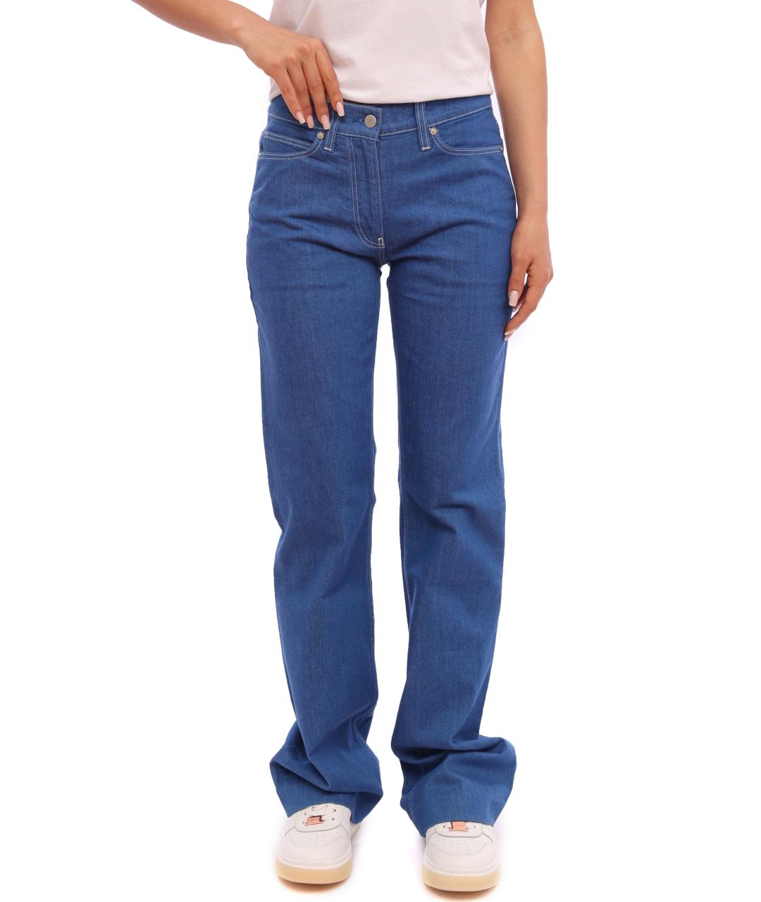 CALVIN KLEIN Голубые прямые джинсы, фото 6
