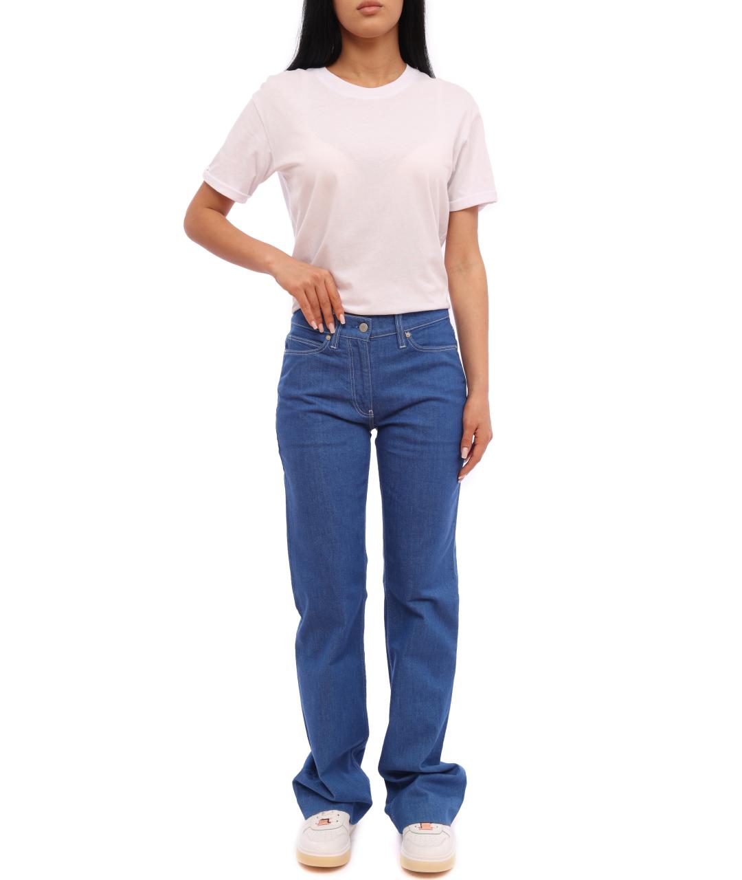 CALVIN KLEIN Голубые прямые джинсы, фото 3