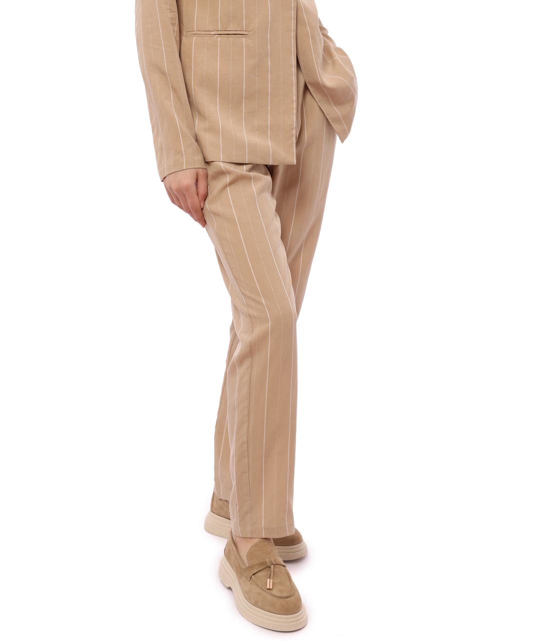 LIU JO Бежевые брюки широкие, фото 5