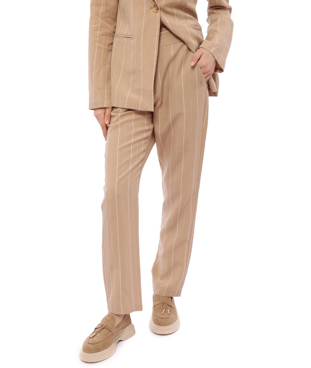 LIU JO Бежевые брюки широкие, фото 2