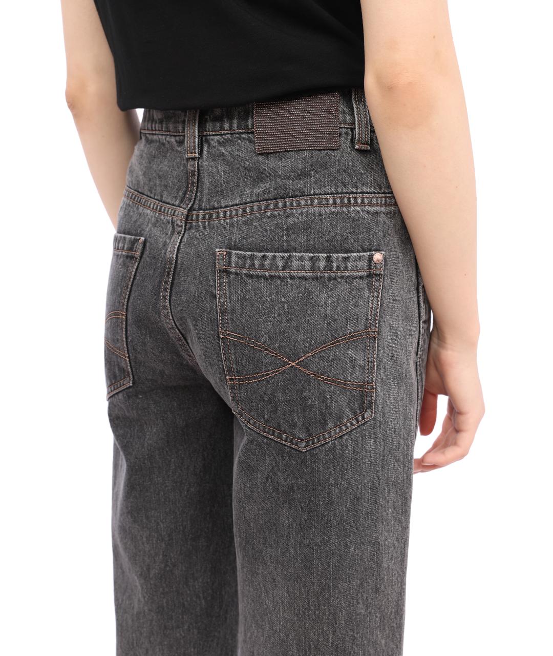 BRUNELLO CUCINELLI Серые прямые джинсы, фото 2