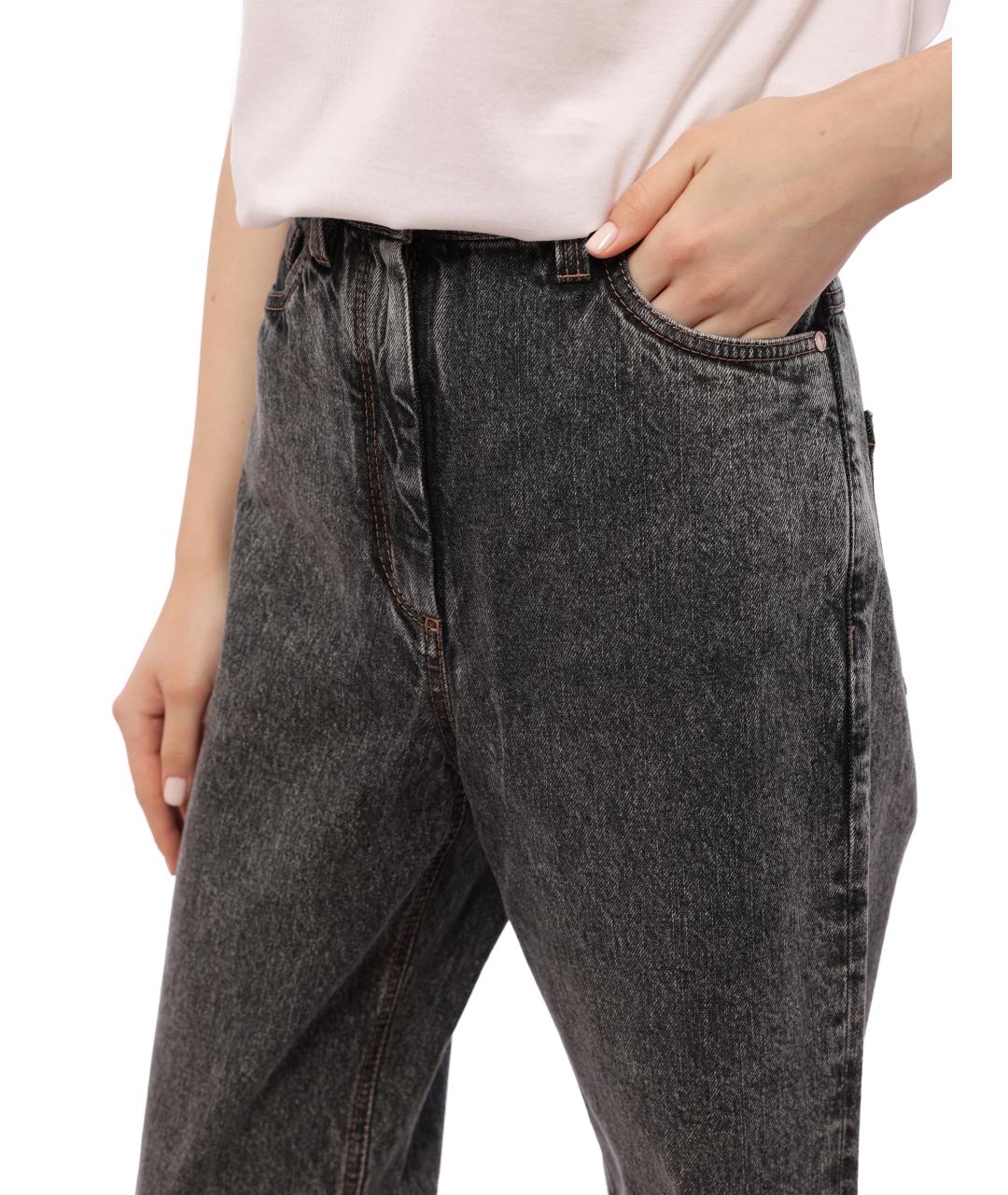 BRUNELLO CUCINELLI Серые прямые джинсы, фото 2