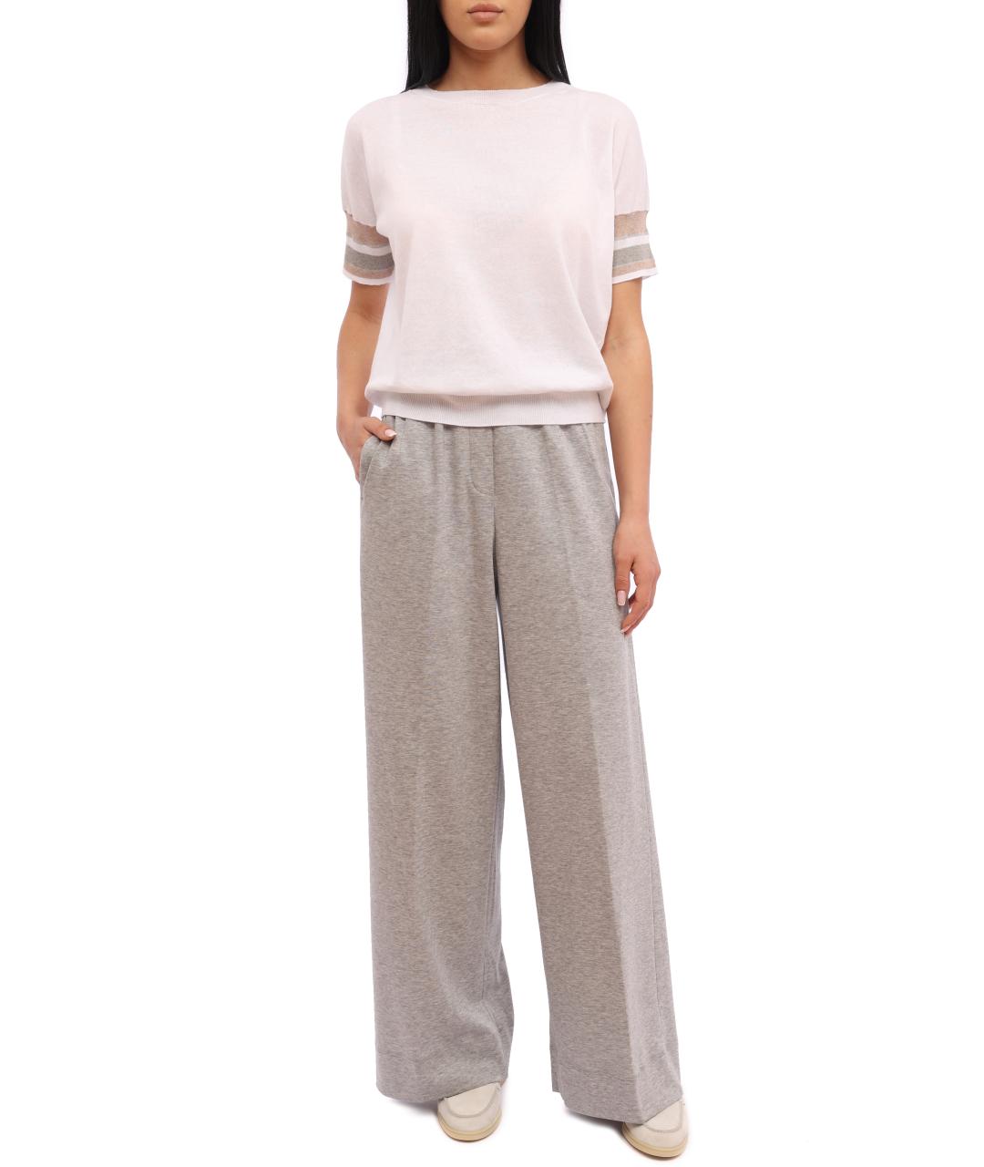 PESERICO Серые брюки широкие, фото 3