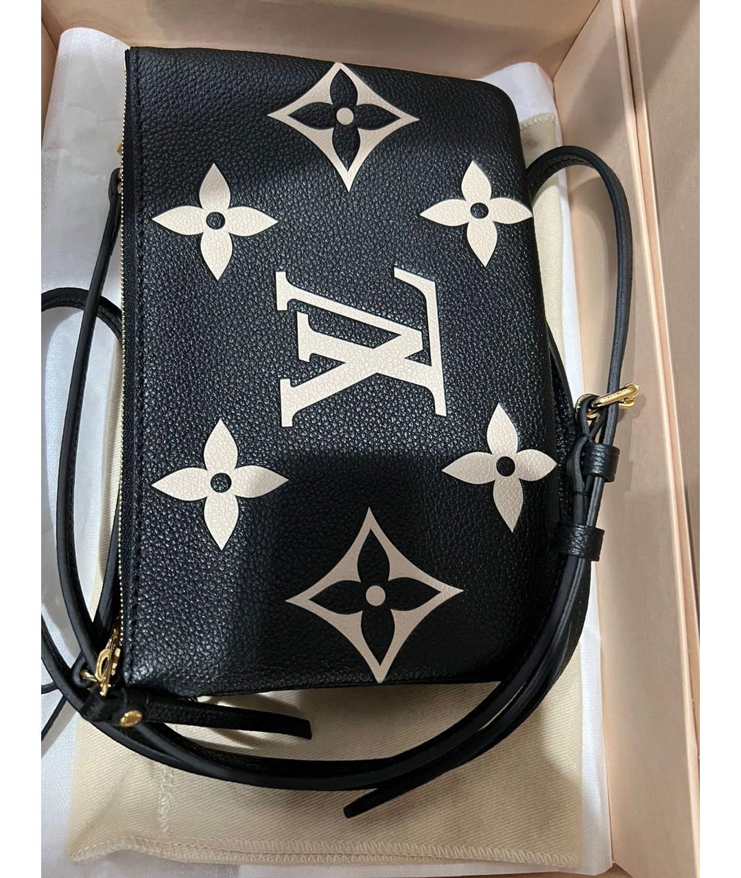 LOUIS VUITTON PRE-OWNED Черная кожаная сумка через плечо, фото 4