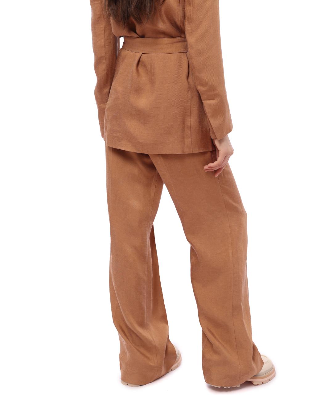 LIU JO Коричневые брюки широкие, фото 4